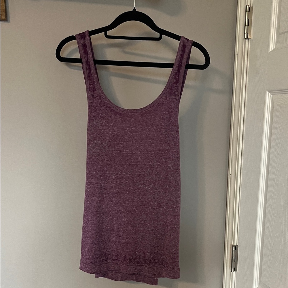 Free People Plum Criss Cross Back Tank